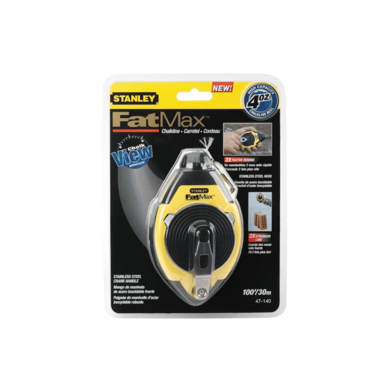 Stanley 47-140L 100' FatMax Chalk Line Reel - Image 4